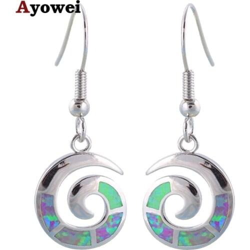 Aliexpress lowest price Pink Fire Opal stamp Silver Wholesale Retail Drop Earrings for Ladies Fashion Jewelry OES490A