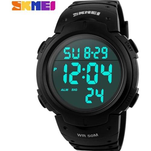 SKMEI Oversized Fashion Casual Men Wristwatches Digital Waterproof LED Watch Multifunctional Student Outdoor Sports Watch Clock