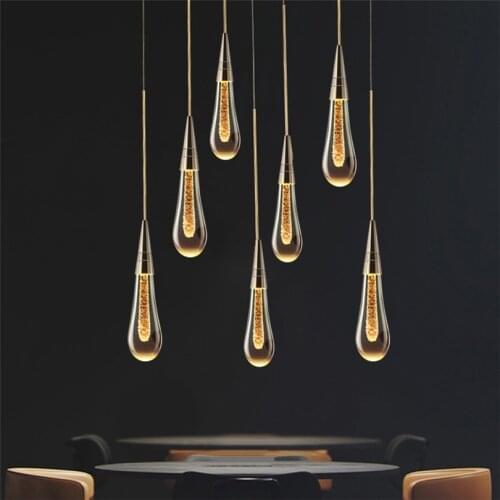 Modern Crystal LED Pendant Lights Gold Plating Kitchen Hotel Hall Light Hanging Lamp Bedroom Art Pendant Lamp Lighting Fixtures