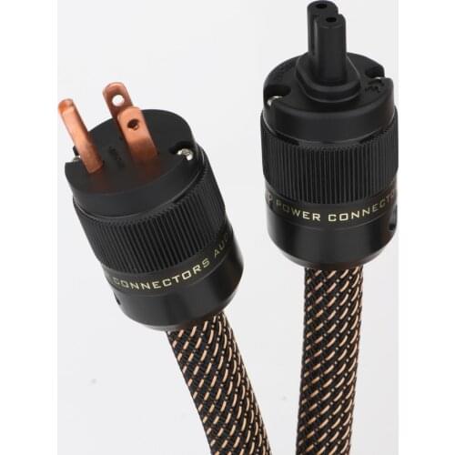 SPX-28 OCC Pure Copper siver plated With US figure 8 C7 AC Power Cord Cable Pure copper Plug