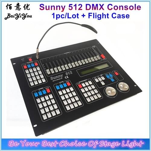 Sunny512 DMX Controller Stage Light DMX Console Sunny 512 DJ DMX Lighting Control Console DJ Equipment With Flight Case
