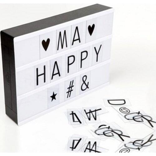 FENGLAIYI A6 LED Lightbox DIY Home Lighting Led Cinema Light Box With ledtters for Holiday Led Night Light for Home Decor