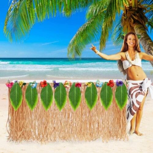 Tropical Hawaiian Party Table SkirtDecorations Luau Halloween Decoration Party Birthday Table Cover Christmas Wedding Decor Gift