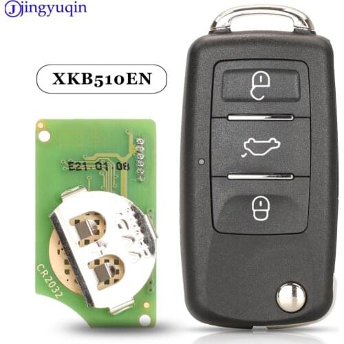 Jingyuqin XKB510EN Xhorse Wire Universal Remote Key For B5 Type English Version No Transpponder Chip 3 Buttons