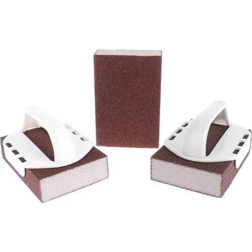 Magic Sponge Eraser Emery Sponge Handle Kitchen Cleaning Goods Brush Rust Remover Brush Descaling Clean Rub Kitchen Gadget Tools