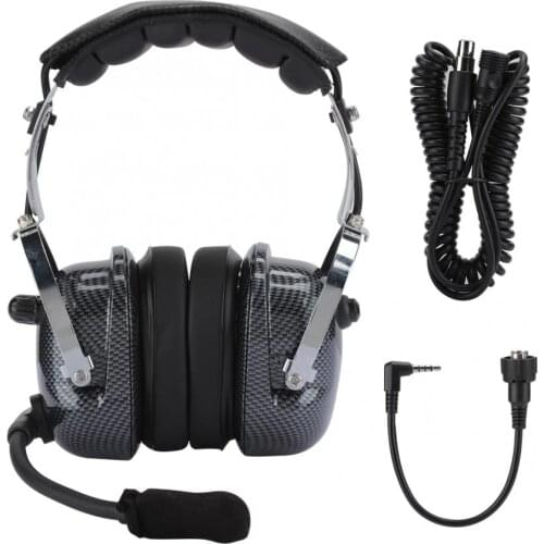 High quality Head Mount Aviation Noise Reduction Headset Racing Noise Canceling Headphone for BAOFENG/Motorola Audifono Metal