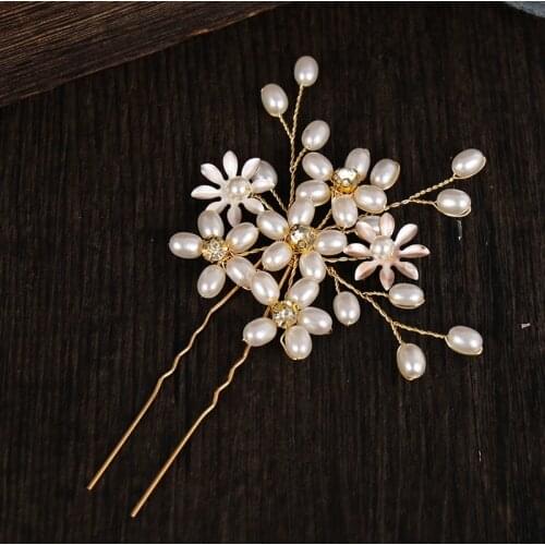 Bridal Hairpin, Gold, Silver And White Pearl Hairpin, Bridal Wedding Styling Accessories