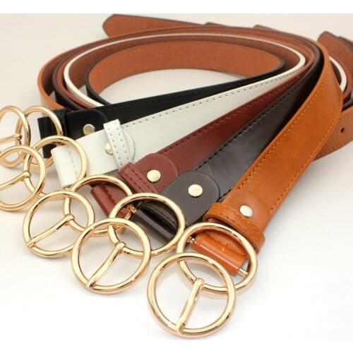 Gold Belt for Women Double Buckle Jeans Belt Fashion Design High Quality Belt 2020 New