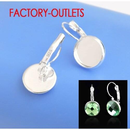 10PCS(5Pairs) Genuine 925 Sterling Silver Earring Findings For DIY Fashion Jewelry Korean Earrings Settings Big Discount