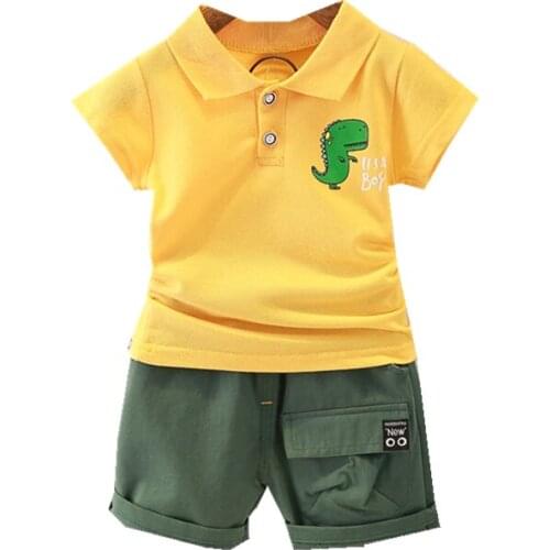 Summer Baby Boys Clothes Children Cotton Printed Cartoon T Shirts Shorts 2Pcs/sets Infant Outfit Kids Fashion Toddler Tracksuits