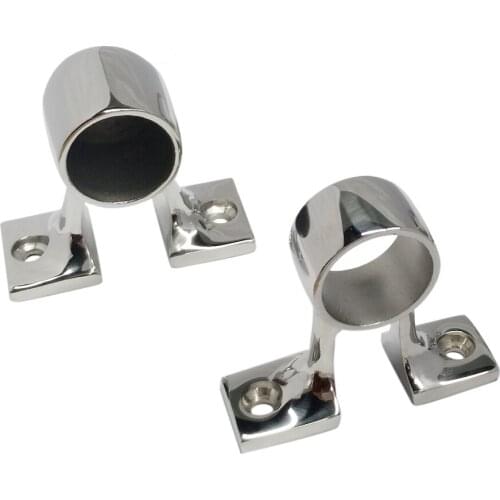 316 Stainless Steel Boat Hand Rail Fitting Center/ End Bracket Stanchion Mount Hardware for 1inch OD Pipe Tubing