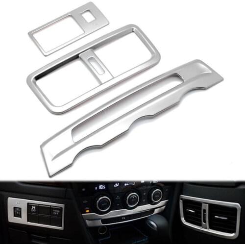 3x ABS Side Switch Center Console Rear Air Vent Outlet Frame Trim Cover Fit For Mazda 6 Atenza Car Styling
