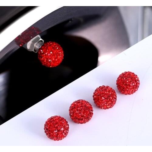 4pcs Crystals Car Tires Valve Caps for Mini Cooper Exterior Styling Accessories