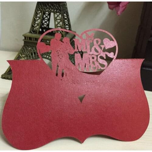 50pcs Free Shipping Laser Cutting Butterfly Wedding Party Place Name Seat Cards Invitation Decorations Valentine Party Decor