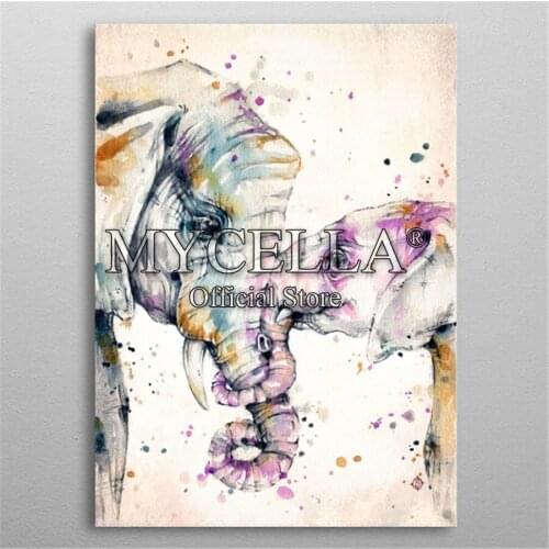 5D Diy Diamond Painting Watercolor elephant love Diamond Embroidery Full Square Mosaic Rhinestones Animals Pictures Home Decor