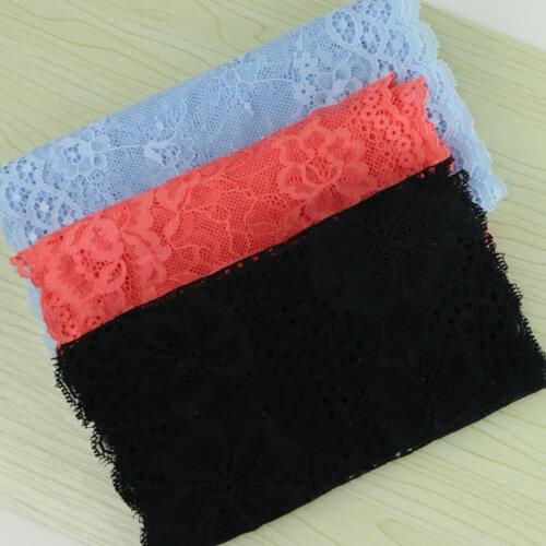 Free shipping Hot selling Width 17cm-20cm Super Elastic Lace Fabric diy clothes fabric accessories big size lace