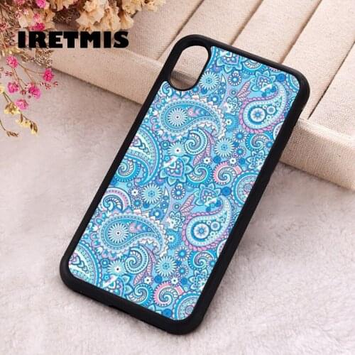 Iretmis 5 5S SE 2020 Phone Cover Case for iPhone 6 6S 7 8 Plus X Xs XR 11 12 Mini Pro Max Rubber Silicone Mandala Patterns