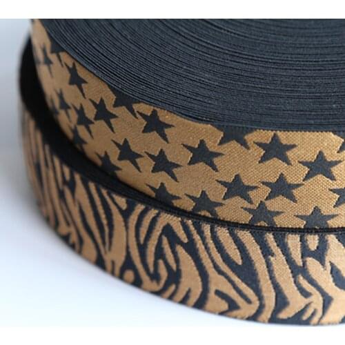 Jacquard pattern Elastic Bands 40MM Elastic Ribbon Clothing Bags Trousers Elastic Rubber DIY Sewing Accessories rubber band
