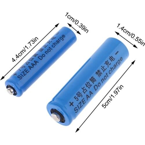 Fake 14500 AA AAA 10440 Size Dummy Battery Shell Placeholder Cylinder Conductor XXUC