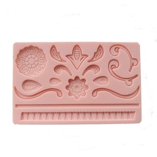 Fondant Tool Different Leaves Shape Baking Mold Silicone Embossing Die Sugar Arts Flower D919