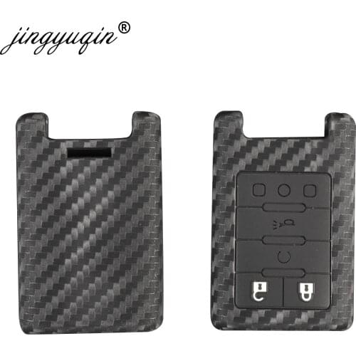 Jingyuqin 10x Carbon Remote FOB Key Silicone Cover For Cadillac Escalade SRX XTS ATSL SLS CTS STS ATS BLS Keyless Case Car Style