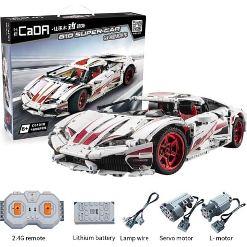 1696pcs RC Super Racing Car Bricks MOC Model Building Blocks Remote Control Assembled Toys For Children