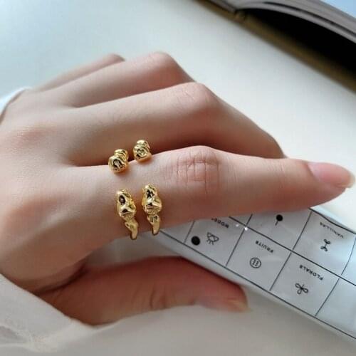 Korean S925 sterling silver Irregular Multi-layer Chains Rings For Women Engagement Jewelry Girls Open Finger Rings femme