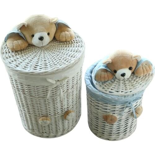 Creative cute toy storage box Dirty Laundry Storage Basket Wicker storage box Home Storage Simple Decoration Organizer