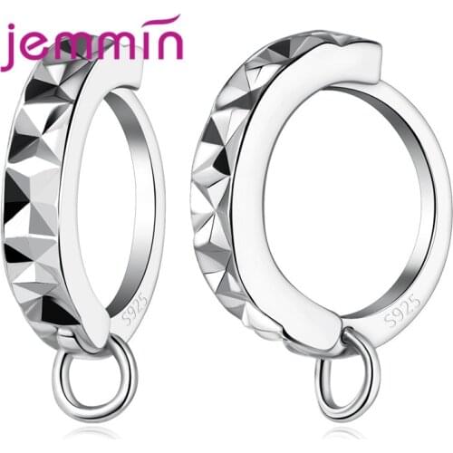 925 Sterling Silver Circular Earrings Hoops For Handmade Earrings DIY Jewelry Components Accessories 5 Pairs/Lot