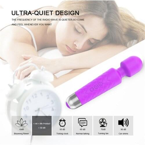 IUOUI Powerful Vibrators Sex Toys for Woman USB Rechargeable Adult Female AV Stick Vagina Vibrator Waterproof IPX7 Silicone