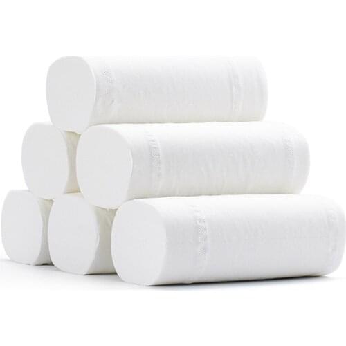 Soft 10 Rolls of Toilet Paper 4-ply Native Wood Household Rollss Paper Pulp Roll Paper Kitchen Home Bathroom Accessorie