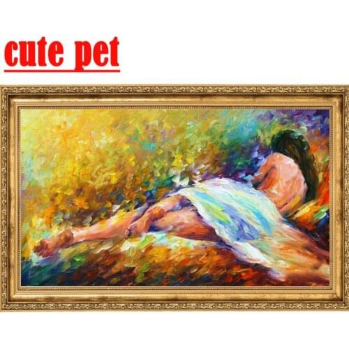 Cute pet DIY Body Art diamond art kit 5D diamond painting full diamond art embroidery Mosaic rhinestone Home Wall Decor No Frame