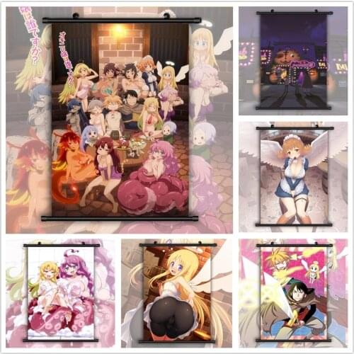 Wall Art Canvas Shuzoku Reviewers Anime Manga Pictures Poster Plastic Scroll Hanging Painting Print Home Decoration Living Room