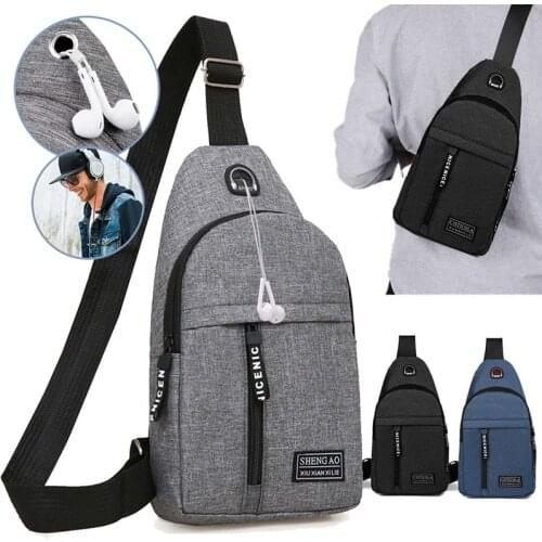 Male Women Nylon Waist Packs Sling Bag Crossbody Outdoor Sport Shoulder Chest Daily Picnic Canvas Messenger Pack Bicycle Bag