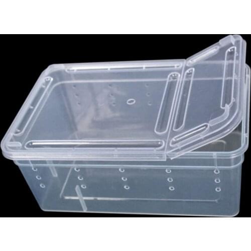 2021 New Transparent Plastic Box Insect Reptile Transport Breeding Live Food Feeding Box