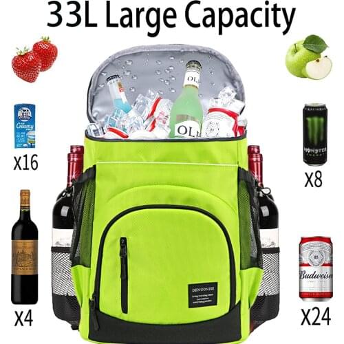 Cooling Cans Thermal Backpack Insulated Soft Fridge Bag Picnic Bag Waterproof Large Isothermal Fridge Travel Beach Beer Bag