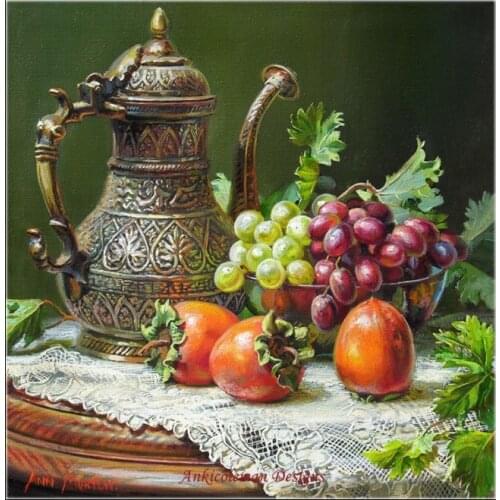 Needlework for embroidery DIY French DMC High Quality - Counted Cross Stitch Kits 14 ct Oil painting - Persimmons