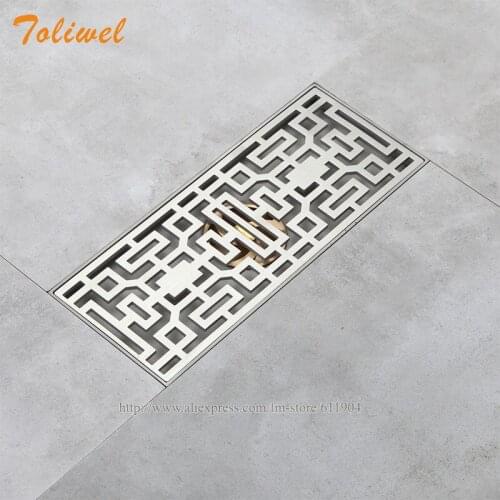 Shower Floor Drain Bathroom Stainless Steel Square Water Drainer Bathroom Accessories WF0061I