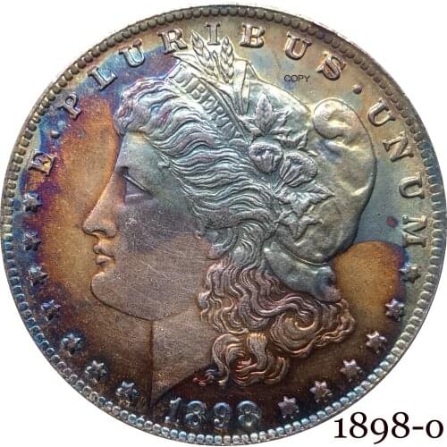 United States Of America 1898 O Morgan One Dollar US Coin Liberty Cupronickel Silver Plated In God We Trust Copy Coin