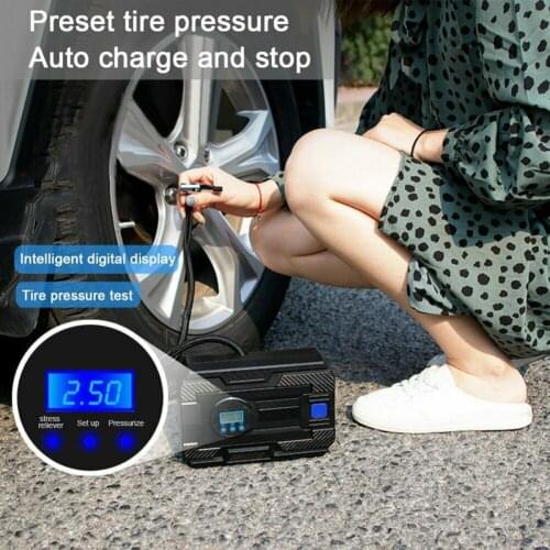 22 Cylinder Digital Display Heavy-duty 12V Car 150 PSI Air Compressor Rechargeable Tire Digital Air Pump for Automobiles