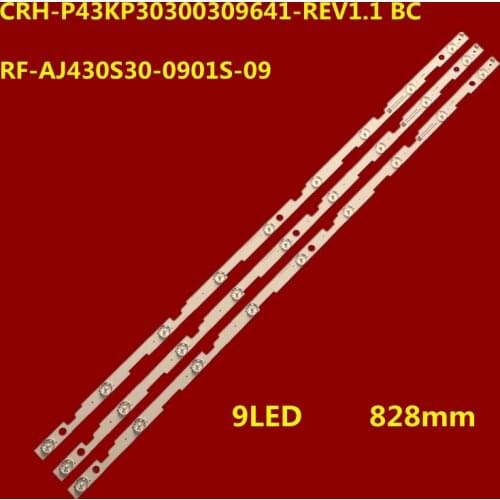LED Backlight strip 9 Lamp for Sharp 43"TV LC-43FG5242E LC-43UI7252E CRH-P43KP30300309641-REV1.1 BC RF-AJ430S30-0901S-09