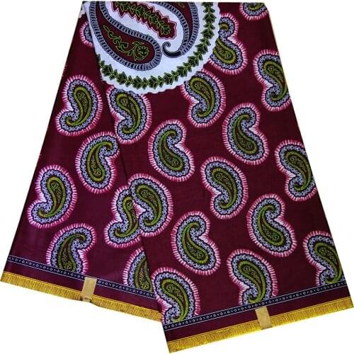 2019 African High Quality Guaranteed Veritable Real Wax Sewing Material Fashionable Pattern Print Cotton Fabric 6 Yards