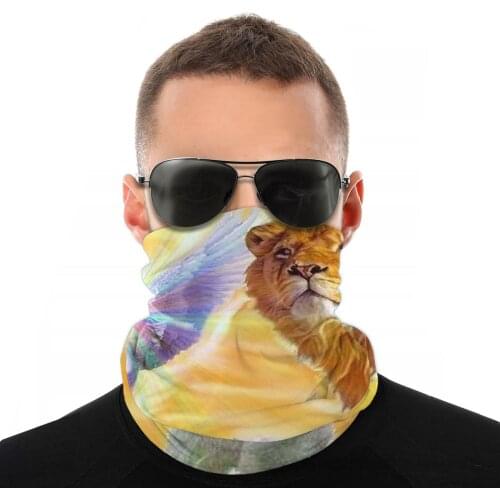 The Lamb Of God Magic Scarf Half Face Mask Unisex Halloween Tube Mask Balaclava Bandana Versatility Headwear Cycling Hiking