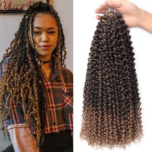Yinmei Baibian 18inch Passion Twist Hair Synthetic Crochet Braids Hair 22 Standers Ombre Spring Twist Hair Extension Brown Black