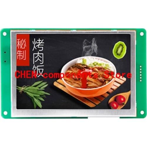 DWIN TFT LCD Display, 5 Inch 800*480Resolution HMI Smart Touch Panel TN Screen CTP,Commercial Grades UART Module,DMG80480C050_03