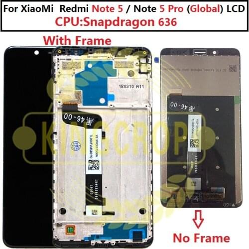 For Xiaomi Redmi note 5 redmi note 5 pro LCD screen display+Touch panel Digitizer with frame for redmi note 5 pro LCD