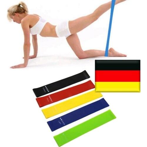 1PCS Yoga Resistance Bands Stretching Rubber Loop Exercise Fitness Equipment Strength Training Body Pilates Strength Training