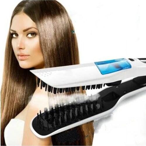 22 file temperature control spray steam hair straight hair comb, electric pull straight plate splint ironing board Not hurt hair