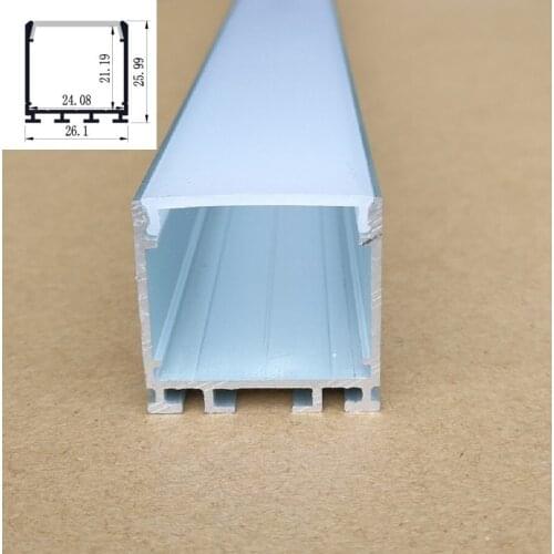 5-10Packs x 2000mm 26mm Wide,26mm Height Led Aluminum channel with diffuser , Led aluminum profile for Led housing