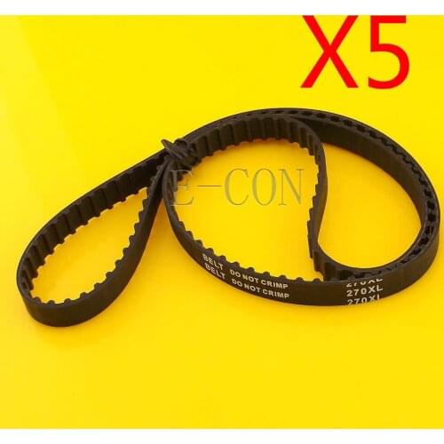 5pcs 270XL Timing Belt L039 135Teeth Width 0.39inch(10mm) XL Positive Drive Pulley for CNC Stepper Motor and Engraving Machine